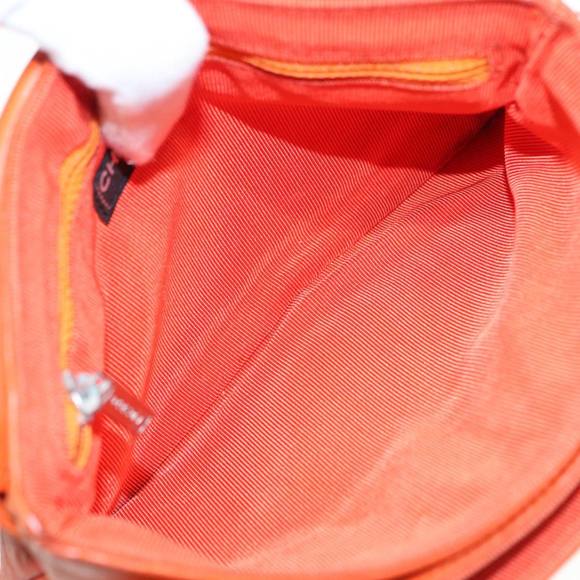 CHANEL Choco Bar Clutch Bag Lamb Skin Orange CC Auth bs16924 - Picture 10 of 16